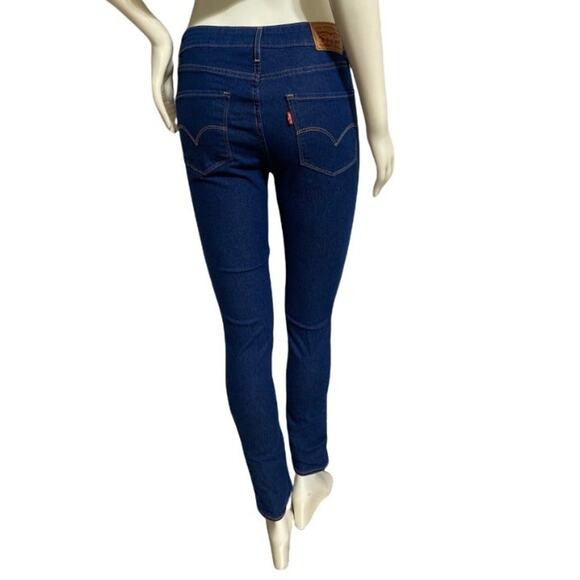 Levi Stretch Dark Blue Mid-Rise Jean Jegging Size 27x30 - Picture 3 of 3